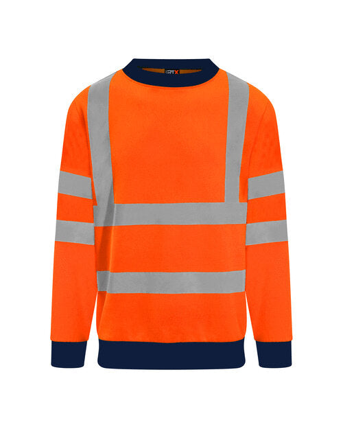 Hi-Vis Sweatshirt - High Visibility Orange/Navy