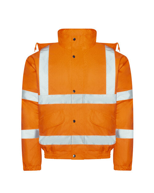 Hi-Vis Bomber Jacket - High Visibility Orange