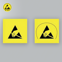 Etiquetas de advertencia pequeñas con o sin arco (1000/rollo) ESD