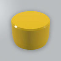 Embout 75 mm - À enfiler - Jaune