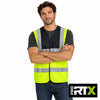 Hi-Vis Waistcoat - model wearing the hi-vis yellow and black Pro RTX waistcoat