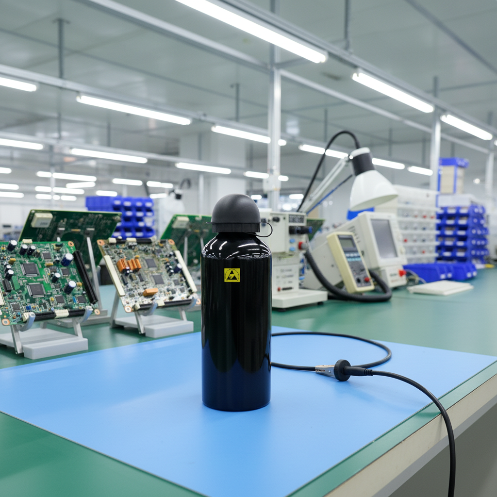 Aluminium ESD Drink Bottle BLACK - Factory