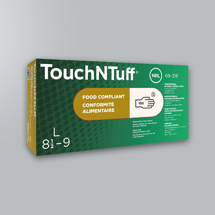 Lightweight Latex Powder Free Gloves TouchNTuff - BOX 2