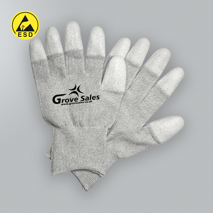 Carbon Knitted Gloves - 1 Pair ESD