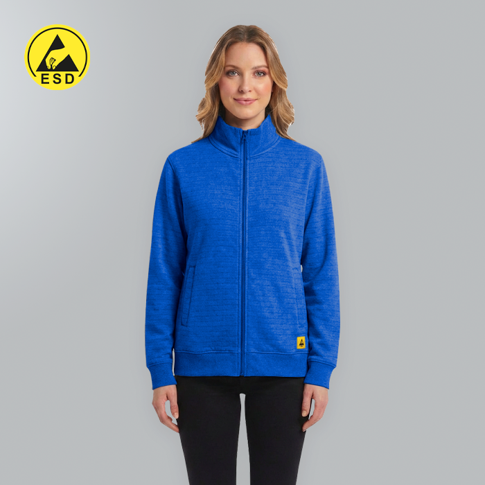 ESD Sweatshirt Full Zip, Fleece Lined (Royal Blue) - UNISEX