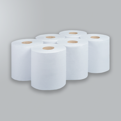 White Centrefeed Rolls - 2 Ply - 6 Packs