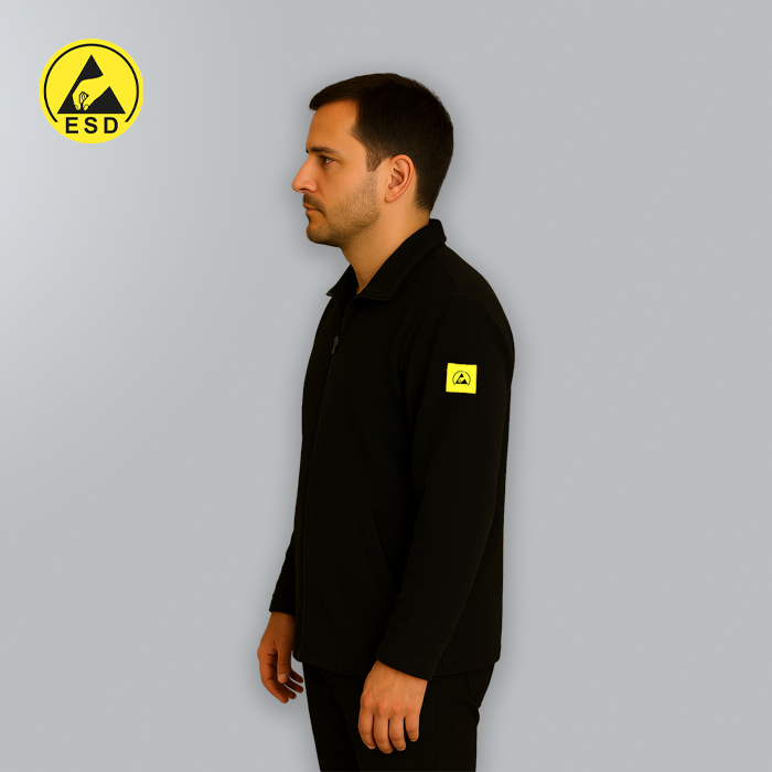 "THE CLASSIC" ESD Fleece Jacket BLACK (Full Zip)