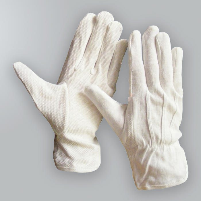 100% Cotton Gloves Dotted Palm (1 Pair)