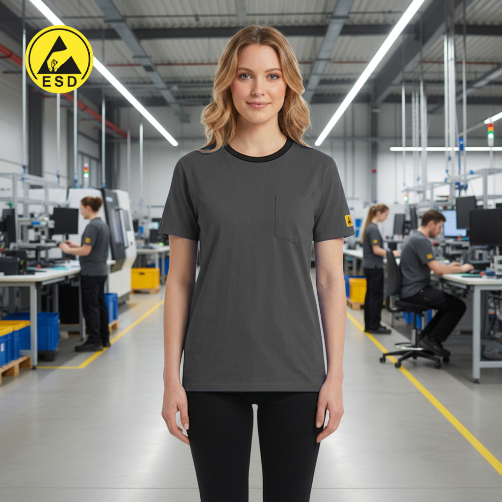 Dark Grey ESD T-shirt frontal view