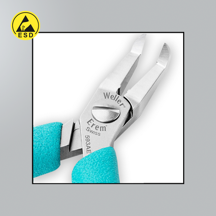 Erem 593AE- Angled Narrow Head Tip Cutter - Flush ESD (E-593AE)