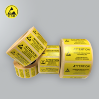 Étiquettes d'avertissement ESD jaunes