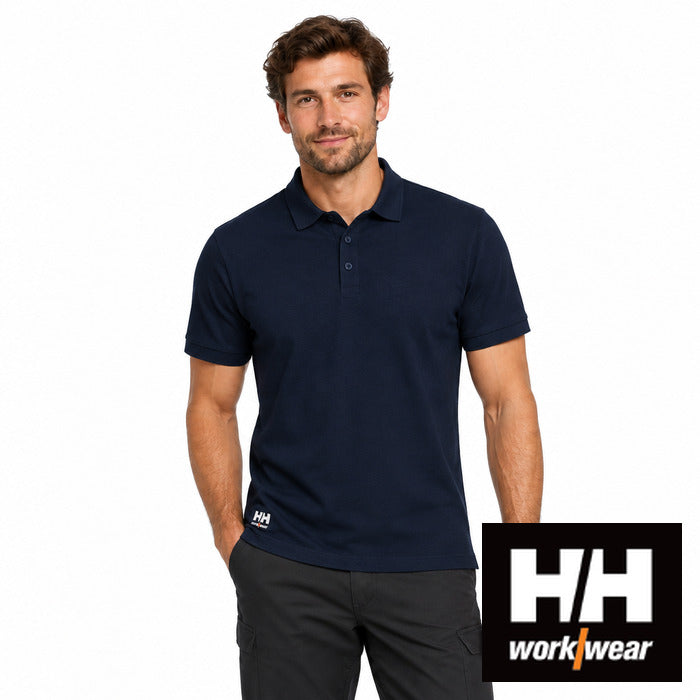 Classic Polo - model wearing the navy Helly Hansen Classic polo