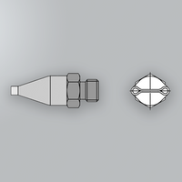 LHT C - Punta de cincel - A 3,2 mm / B 1,2 mm