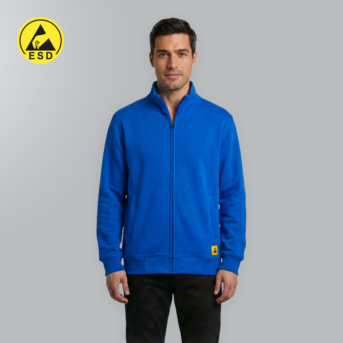 ESD Sweatshirt Full Zip, Terry Lined (Royal Blue) - UNISEX