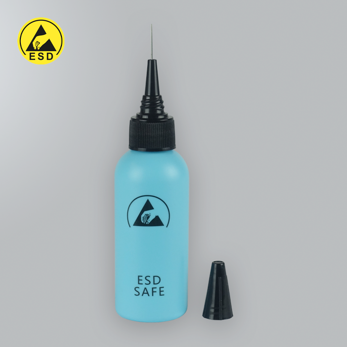 Flacon de flux ESD. Bec droit de 50 ml avec aiguille.