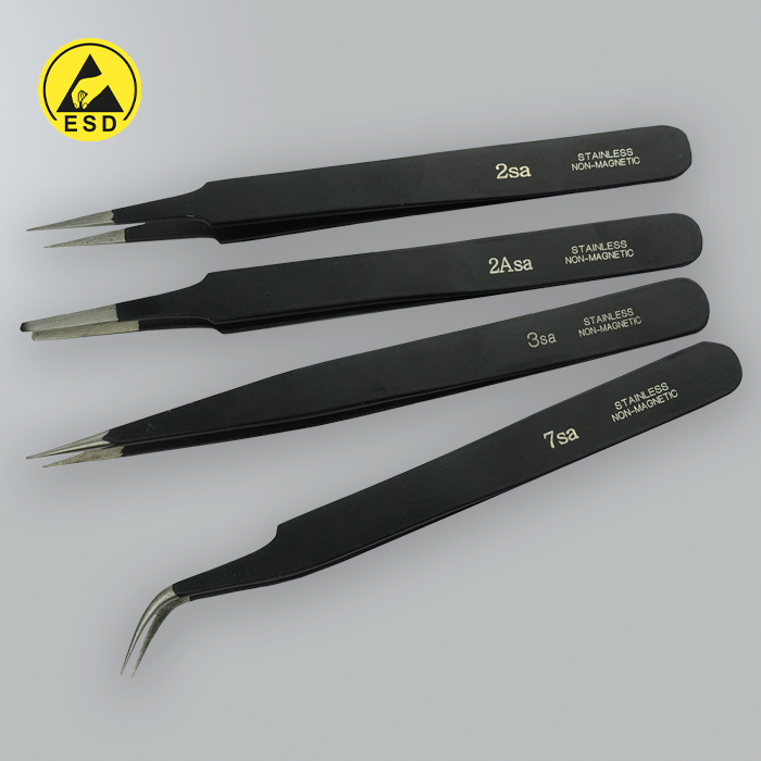 ESD TWEEZER SET 7-SA, 2-SA, 3-SA, 2A-SA (G-HT-SET04-E)