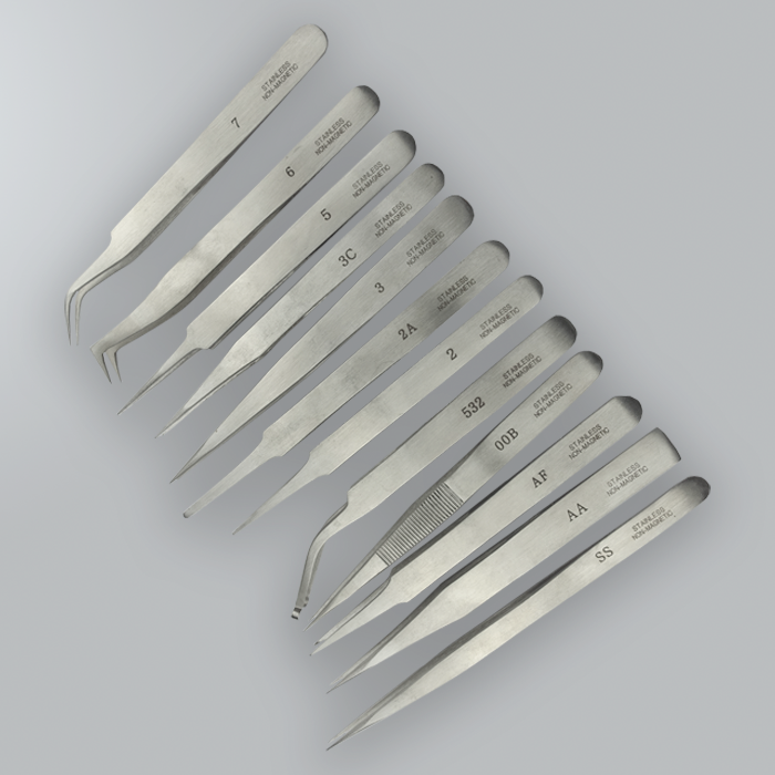 TWEEZER SET OOB, SS, AA, AF, 532, 2, 2A, 3, 3C, 5, 6, 7 (G-HT-SET12)