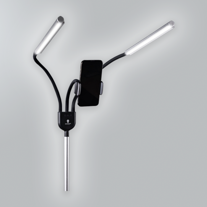 Gemini Floor Lamp and Phone Holder