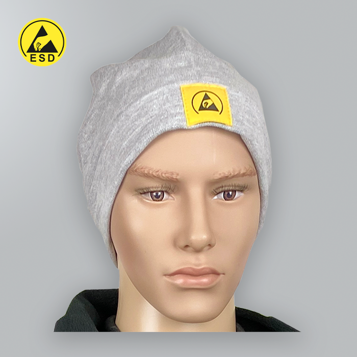 ESD Hat / Snood (47% Polyester, 50% Cotton, 3% Conductive Fibre) Grey