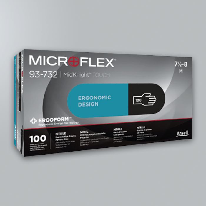 Microflex Midknight Touch Nitrile Disposable Gloves - BOX