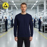HEAVY DUTY ESD T-Shirt (Navy Blue) - UNISEX Long Sleeve