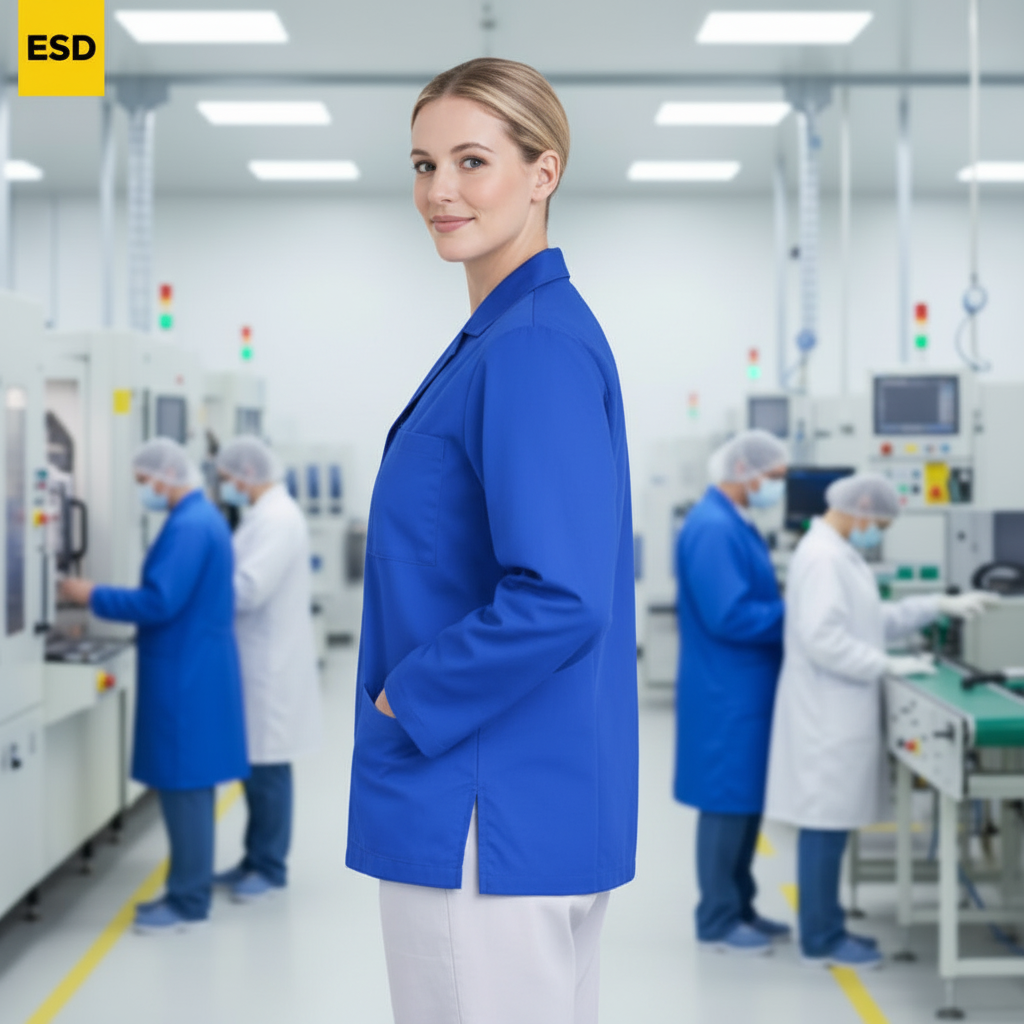 Premium Royal Blue Lab Jacket Opposite Direction