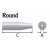 ETF - Round Sloped Tip - A 1.2mm / C 34.5mm