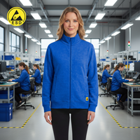 ESD Sweatshirt Full Zip, Fleece Lined (Royal Blue) - UNISEX