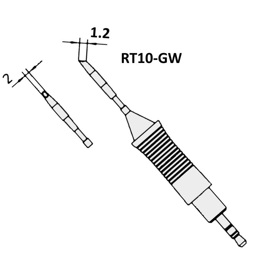 Weller RT 10 GW Soldering Tip - 1.2 X 2.0 Mm Replacement For WMRP / WXMP Irons