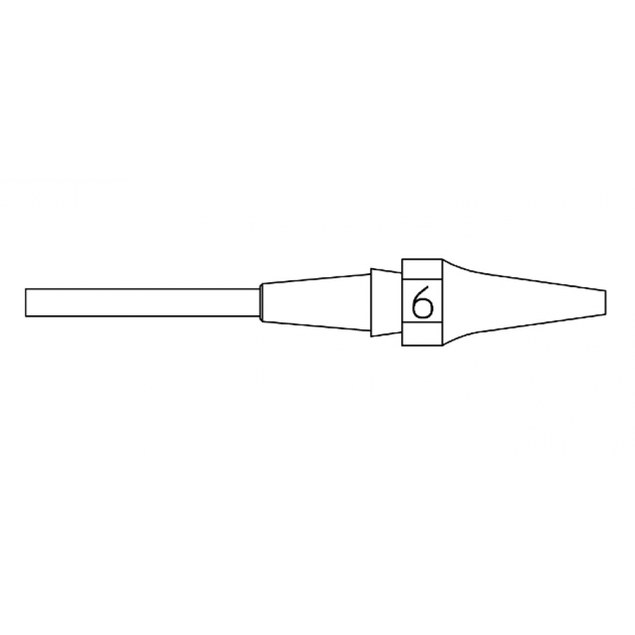 XDSL6 - Nozzle - Inner Ø 0,7 mm Outer Ø 1,9 mm Nozzle Length 16,5 mm