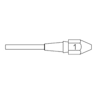 XDSL 1 - Nozzle - Inner Ø 1,4 mm Outer Ø 2,5 mm Nozzle Length 10,5 mm