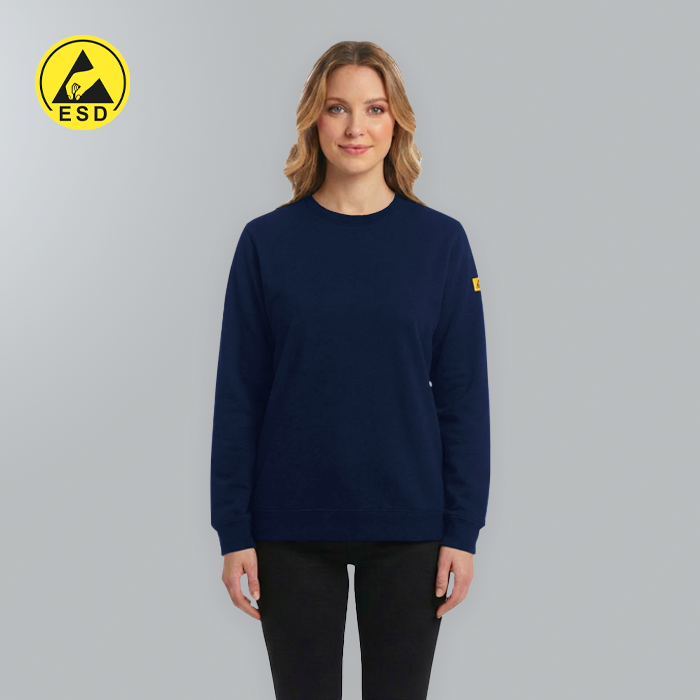 ESD Sweatshirt Fleece Lined (Navy Blue) - UNISEX
