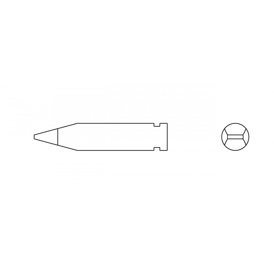 XH C - Chisel tip - 3.2 mm / 0.8 mm / 27 mm