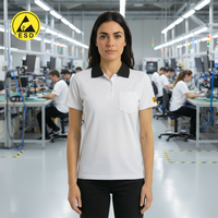 HEAVY DUTY ESD Polo Shirt (White) - UNISEX