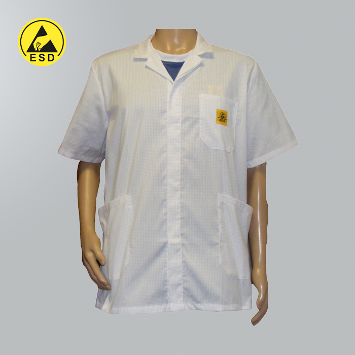 STANDARD ESD Lab Jackets - Short Sleeve - WHITE